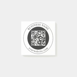 QR-Code mit editierbarem Firmennamen Post-it Klebezettel