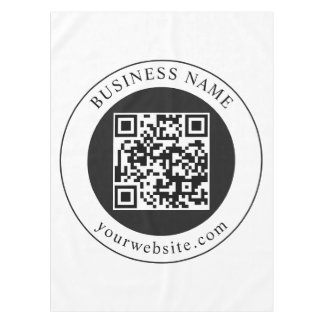 QR-Code mit editierbarem Firmennamen Tischdecke