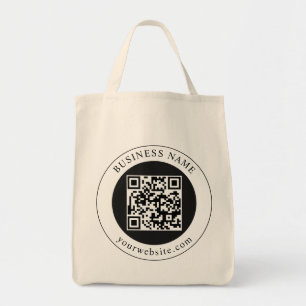 QR-Code mit editierbarem Firmennamen Tragetasche