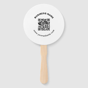 QR-Code mit Firmenname Fett Kreistext Fächer