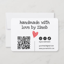 Qr-Code mit Liebe handgemacht | Einfache Minimalsc