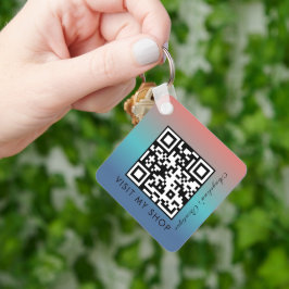 QR-Code Mit Monogramm Schlüsselanhänger