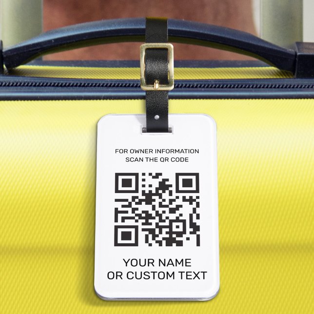 QR-Code mit Text Gepäckanhänger (Von Creator hochgeladen)