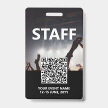 Qr-Code-Mitarbeiter Abzeichen Benutzerdefinierter