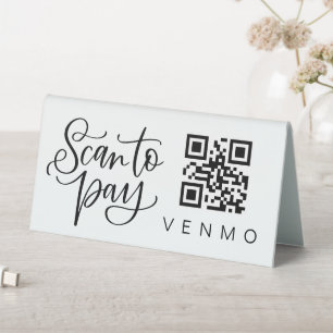 QR Code Mobile Business Payment Zend-Signatur scan Tischaufsteller