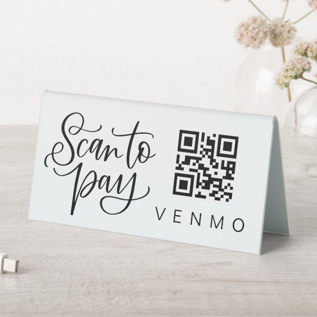 QR Code Mobile Business Payment Zend-Signatur scan Tischaufsteller (In Situ (Tisch))