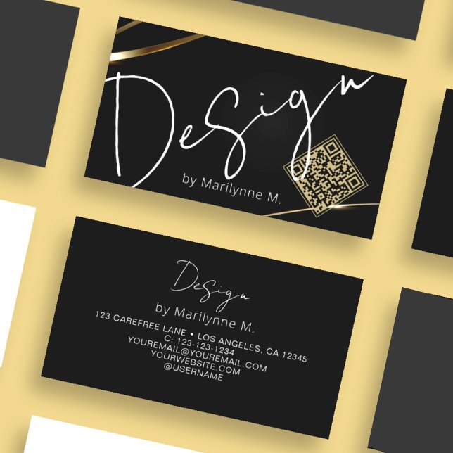 QR Code Modern Design Carte de visite professionne (Créateur téléchargé)