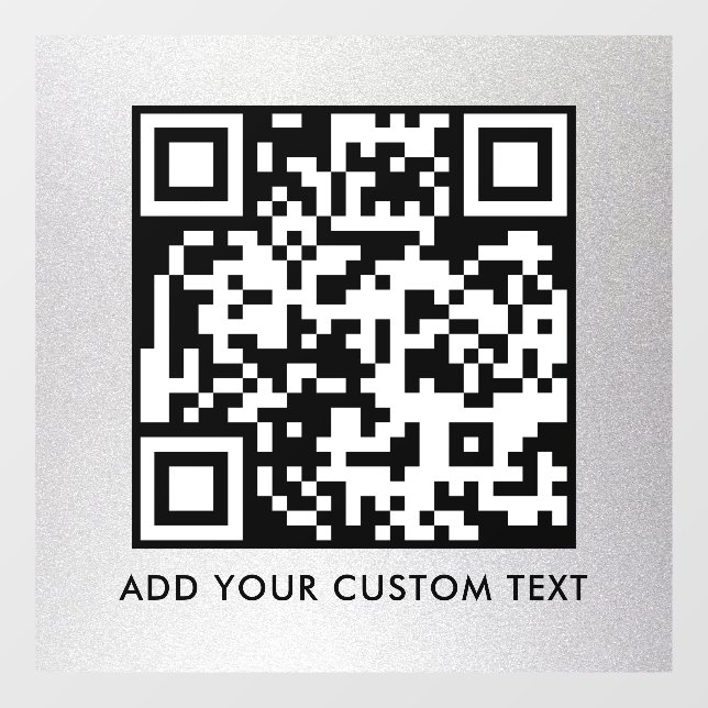 QR-Code | Modern Einfach Stylisch Scannbar  Fensteraufkleber (Blatt)