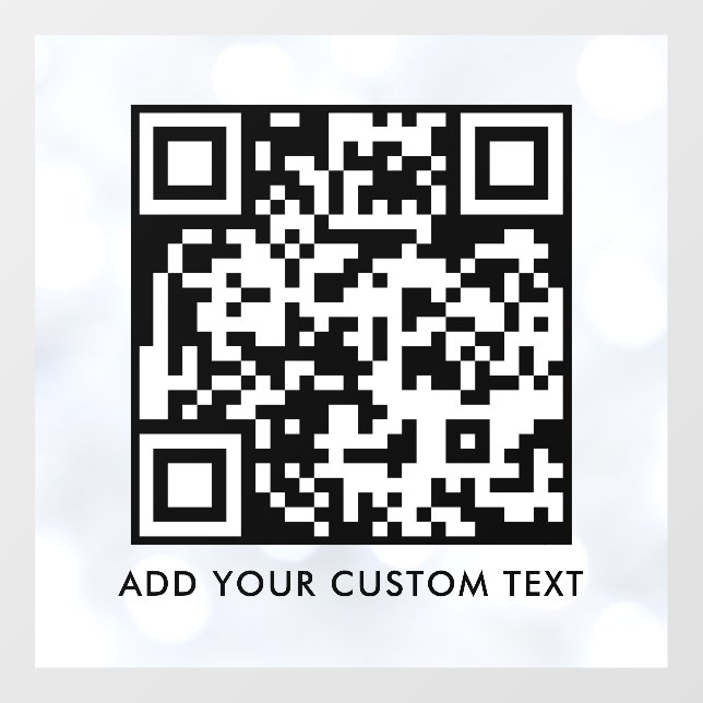 QR-Code | Modern Einfach Stylisch Scannbar  Fensteraufkleber (Blatt)