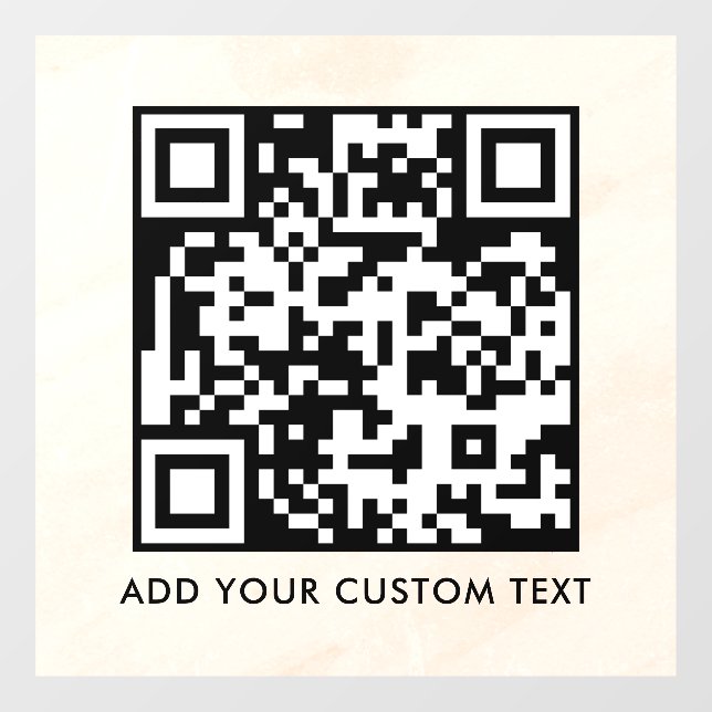 QR-Code | Modern Einfach Stylisch Scannbar  Fensteraufkleber (Blatt)