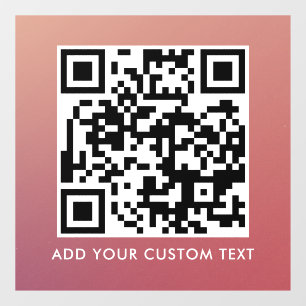QR-Code Modern Einfach Stylisch Scannbar Fensteraufkleber