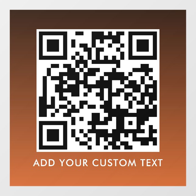 QR-Code | Modern Einfach Stylisch Scannbar  Fensteraufkleber (Blatt)