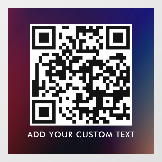 QR-Code | Modern Einfach Stylisch Scannbar  Fensteraufkleber (Blatt)