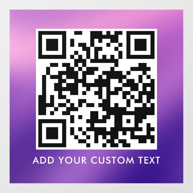 QR-Code | Modern Einfach Stylisch Scannbar  Fensteraufkleber (Blatt)