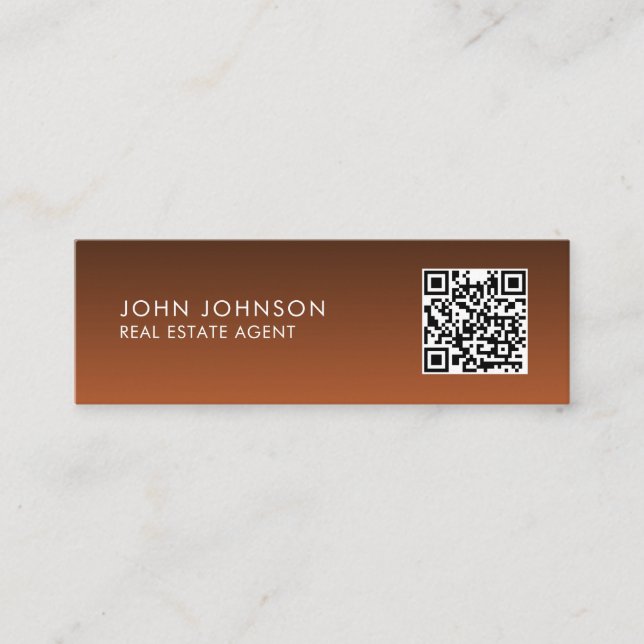 QR Code Modern Mini Business Card Visitenkarte (Vorderseite)
