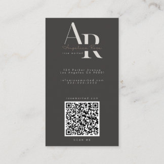 QR Code Modern Minimalist Business Cards Visitenkarte