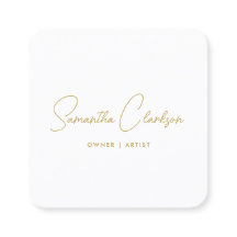 QR-Code Modern Minimalistisch Handschriftlich Gold