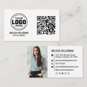 QR-Code Modern Professionelles Foto Ihr Logo Visitenkarte