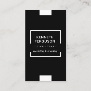 QR Code Moderne Entreprise Noir Blanc Carte de vis