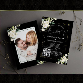 QR-Code Moderne Foto-Kalligrafie Einladung