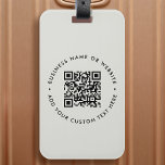 QR-Code Moderne, grau Berufliche Business-Website Gepäckanhänger<br><div class="desc">Eine einfache,  benutzerfreundliche QR Code Gepäckanhänger-Vorlage in modernem minimalistischem Stil,  die einfach mit Ihrem QR-Code,  Ihrem Firmennamen oder Ihrer Website und eigenem Text aktualisiert werden kann...  #QRcode #luggage #business.</div>