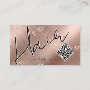 QR-Code Moderne Hair Stylist Business Card Visitenkarte