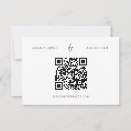 QR-Code Moderne Minimalistische RSVP-Karte RSVP Karte