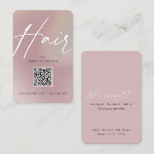 QR-Code Moderne schicke, trendige Haare stylen ver Visitenkarte