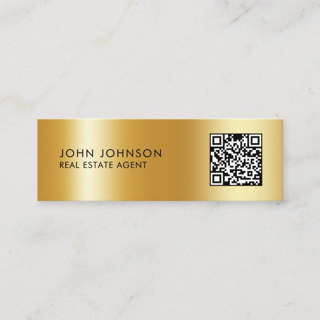 QR-Code moderne Visitenkarte im Miniformat (Vorderseite)