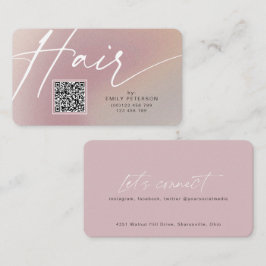 QR-Code moderne Visitenkarten für Haarstylisten Visitenkarte