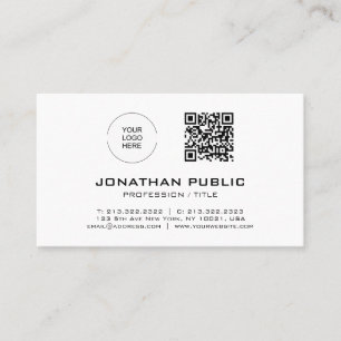 QR-Code Moderne Vorlage Eleganter Barcode-Trend Visitenkarte