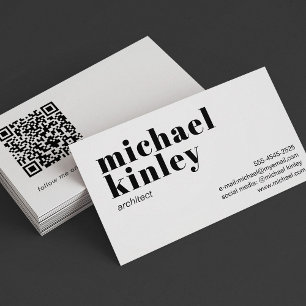 QR-Code moderner minimalistischer beruflicher Frei Visitenkarte