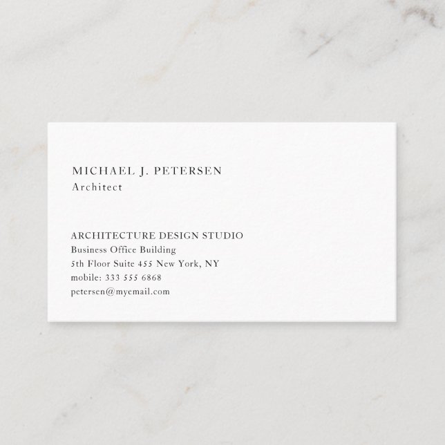 QR CODE Modernes, berufliches Basismodell Visitenkarte (Vorderseite)