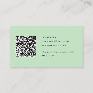 QR-Code Modernes Minimalistisches Elegantes Sauber Visitenkarte