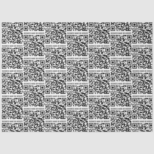 QR-Code Modernes Minimalistisches Geschäft Seidenpapier (Vorderseite)