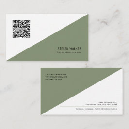 QR-Code Modernes, Minimalistisches, sauberes Beruf Visitenkarte