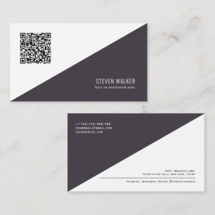 QR-Code Modernes, Minimalistisches, sauberes Beruf Visitenkarte