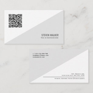 QR-Code Modernes, Minimalistisches, sauberes Beruf Visitenkarte