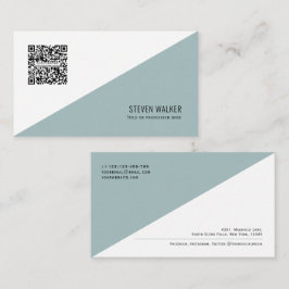 QR-Code Modernes, Minimalistisches, sauberes Beruf Visitenkarte