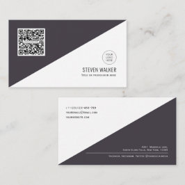 QR-Code Modernes, Minimalistisches, sauberes Unter Visitenkarte