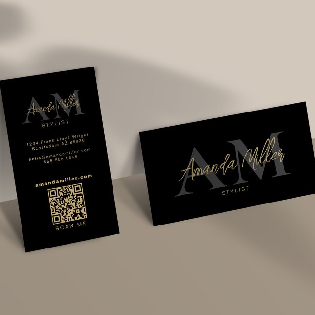 QR-Code Modernes, Minimalistisches, vertikales Mon Visitenkarte (Von Creator hochgeladen)