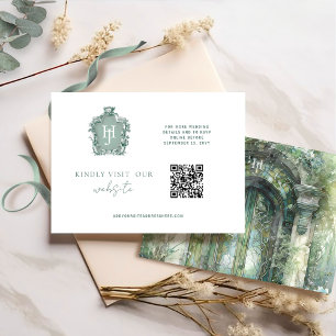 QR-Code Monogram Green Timeless Hues UAWG Online Begleitkarte