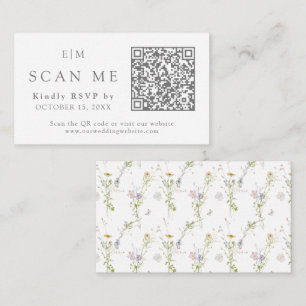 QR Code Monogram Website Wedding RSVP Begleitkarte