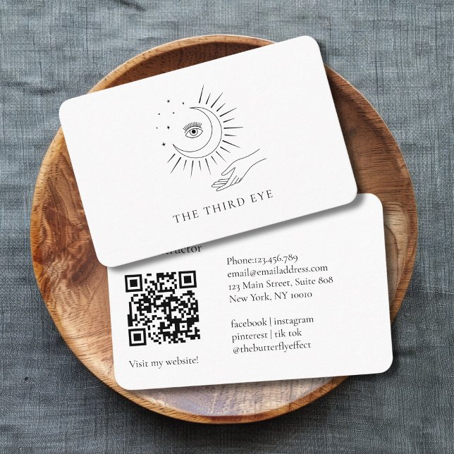 QR-Code - Moon Eye Yoga Reiki Wellness Visitenkarte (QR Code- Moon Eye Yoga Reiki Wellness Business Card)