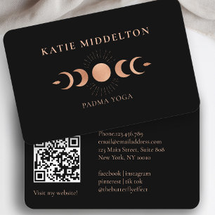 QR-Code - Moon Yoga Reiki Wellness-Business-Karte Visitenkarte