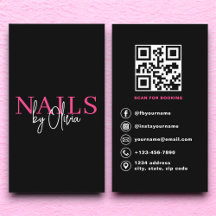 QR Code Nail Specialist Artist Moderne Typografie