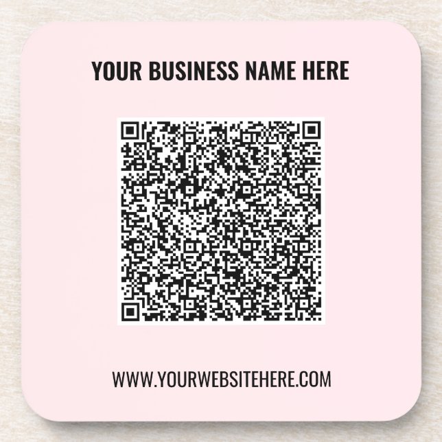 QR Code Name Website Getränkekosterwerbung Getränkeuntersetzer (Vorderseite)