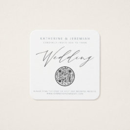 QR Code Nautical Beach Seashell Faire-part de mari