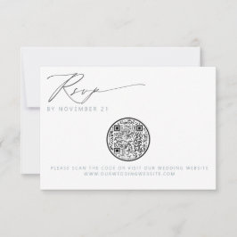 QR Code Nautical Beach Seashell Mariage RSVP
