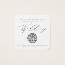QR Code Nautical Beach Seashell Wedding Einladung